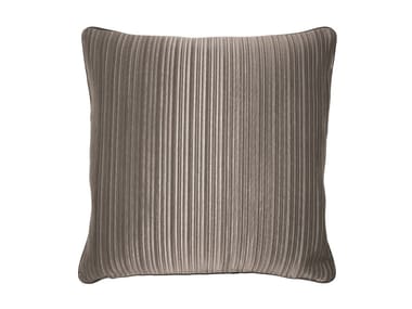 MOUNT - Solid-color square fabric cushion by Longhi