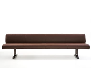 MOUNT - Leather bench with back by more