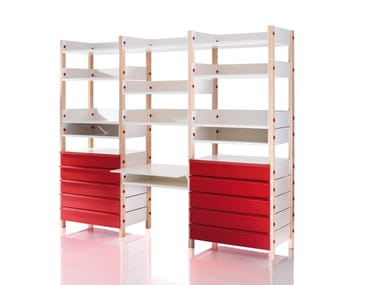 MY STORAGE - Sectional kids bookcase with drawers by Magis