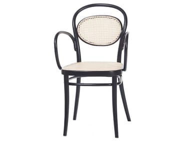 N¡Æ 20 - Wooden chair with cane seat and backrest by TON