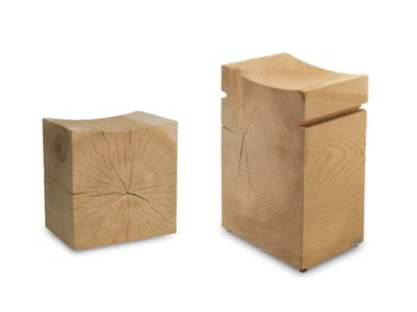 NAPA SMALL & BIG - Low cedarwood stool by Riva 1920