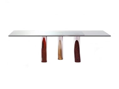 NAUTILUS - Rectangular glass dining table by Reflex