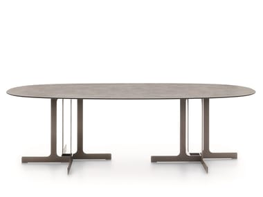 NELL OUTDOOR - Oval garden table by Ditre Italia