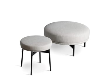 NEUILLY - Upholstered round fabric pouf by Bonaldo