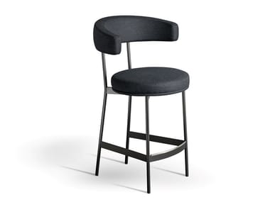 NEUILLY TOO - High upholstered stool with back by Bonaldo