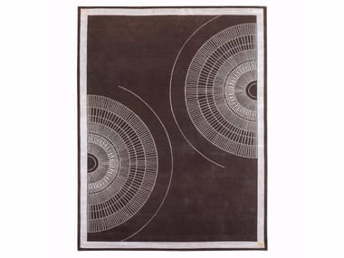 NOIR - Handmade rectangular wool and silk rug by Turri