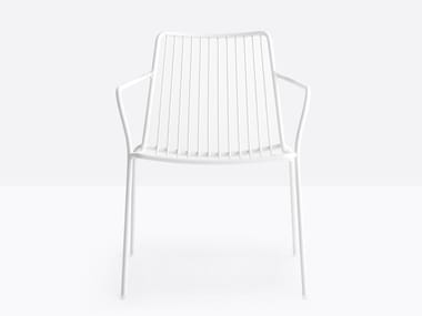 NOLITA 3659 - Metal chair with armrests by Pedrali