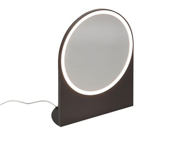 NOVEL - Table-top mirror with integrated lighting by Kristalia