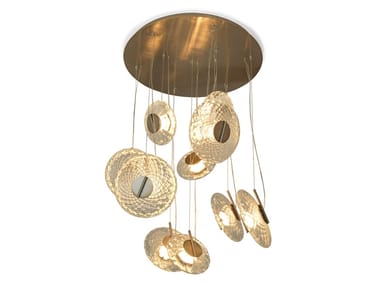 NUAGES - Blown glass and metal pendant lamp by Visionnaire