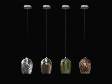 NUCE 4011/SL - Blown glass pendant lamp by Italamp