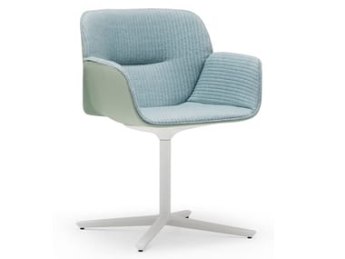 NUEZ SO2772 - Swivel chair with 4-spoke base with armrests by Andreu World