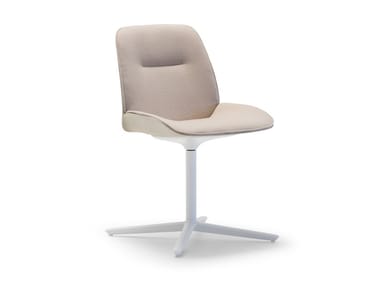 NUEZ SI2786 - Upholstered chair with 4-spoke base by Andreu World