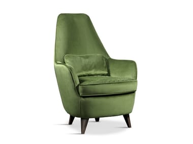 NUVOLA - Upholstered fabric armchair with armrests by Reflex