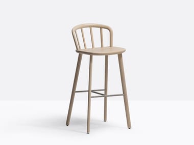 NYM 2839 - High ash stool with back by Pedrali