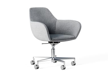 SKYLINE - Height-adjustable fabric office chair with castors with 5-Spoke base by Frezza