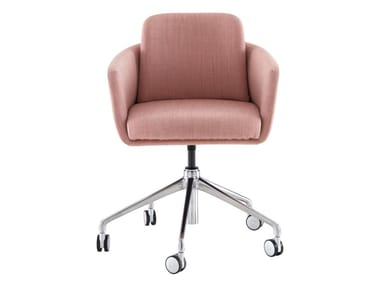 TADAO - Height-adjustable fabric office chair with castors with 5-Spoke base by Ligne Roset