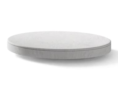 OMPHALOS - Low round stone coffee table by Salvatori