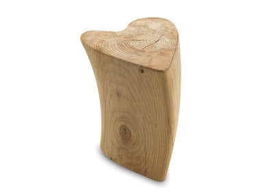 ONE LOVE - Low solid cedar wood stool by Riva 1920