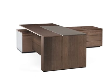 ONO - Sectional wooden office desk with drawers by Frezza