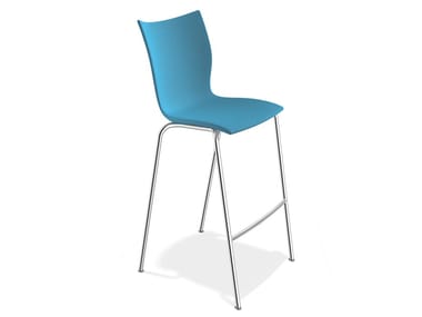 ONYX BARSTOOL - Plastic stool with footrest by Casala