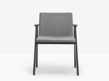 OSAKA 2816 - Upholstered ash chair with armrests by Pedrali