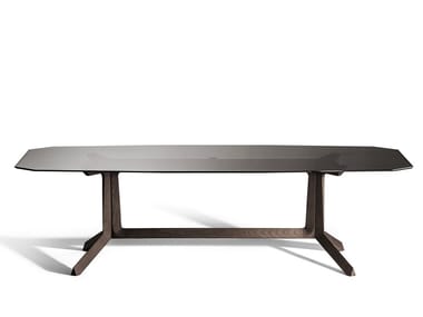 OTHELLO - Rectangular glass living room table by Poltrona Frau