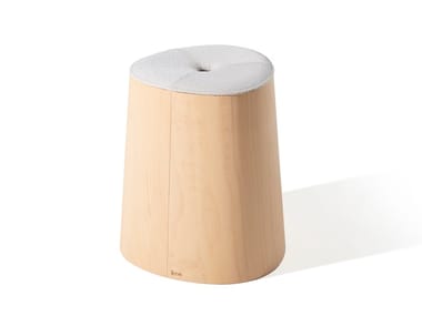 P.O.V. - Upholstered stackable wooden stool by TON