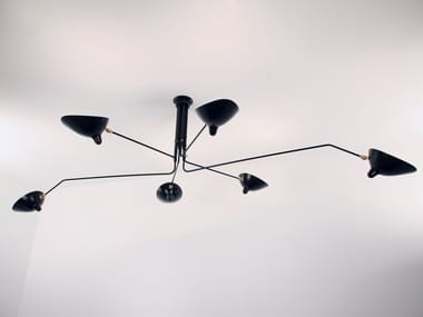 P6B - Adjustable metal ceiling lamp by Serge Mouille