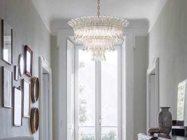 PALMETTE - Venetian crystal pendant lamp by Barovier&Toso