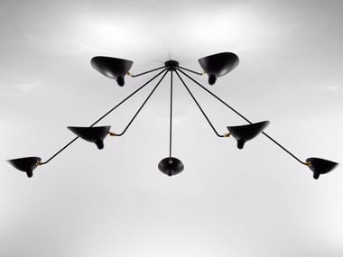 SPIDER PAR7B - Adjustable metal ceiling lamp by Serge Mouille