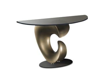 PARENTESIS - Demilune glass console table by Reflex