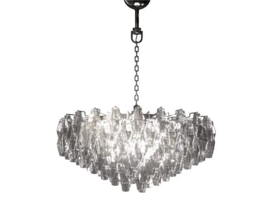 POLIEDRI - Blown glass chandelier by Venini