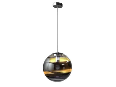 ROTONDO - Blown glass pendant lamp by Venini