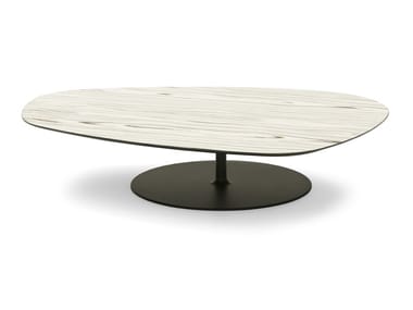 PHOENIX - Oval Laminam¢ç or Alpi¢ç coffee table with steel base by Moroso