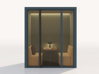 PHONE BOOTH XL - Office booth with built-in lights by Kettal