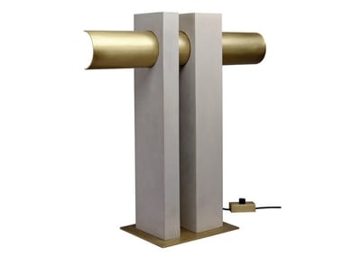 PI - LED steel and concrete table lamp by DCW Editions