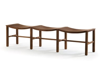 PIAZZA SCALA - Solid wood bench by Riva 1920