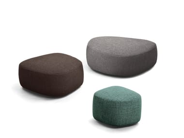 PIERRE - Fabric garden pouf with removable cover by Flou