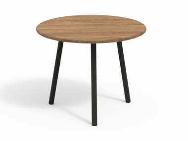PIPER 013 - Low round teak garden side table by RODA