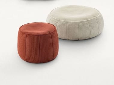 PLAY - Round fabric pouf with removable lining by Paola Lenti