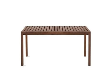 PLAZA - Rectangular teak garden table by RODA