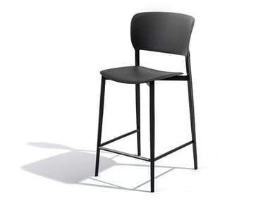 PLY - High polypropylene stool with back by Desalto