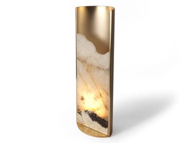 POLARIS - Cordless aluminium and onyx table lamp by Visionnaire