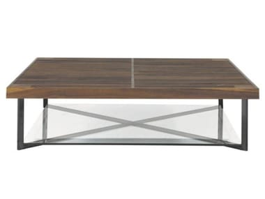 PONTON - Low square walnut coffee table by Ligne Roset