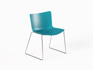 POPPEA LOUNGE - Sled base polypropylene chair by Frezza