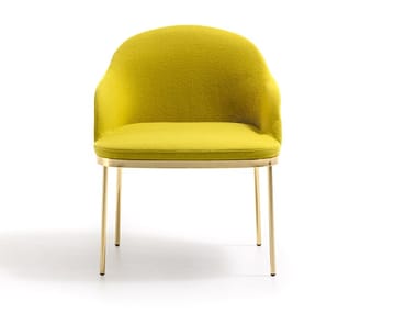 PRECIOUS - Upholstered easy chair with armrests by Moroso