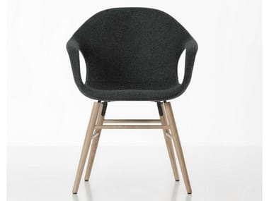 ELEPHANT UPHOLSTERED - Fabric chair with armrests by Kristalia