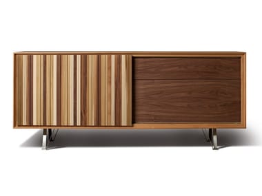 SIPARIO - Cherry wood sideboard with sliding doors by Morelato