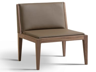 MALIBÙ - Upholstered walnut easy chair by Morelato