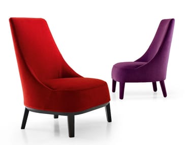 FEBO - High-back upholstered fabric armchair by Maxalto